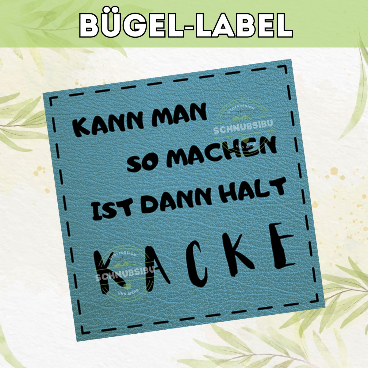 Bügel-Label Kann man so machen